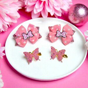 Minnie Mouse Butterfly Hair Bow Set